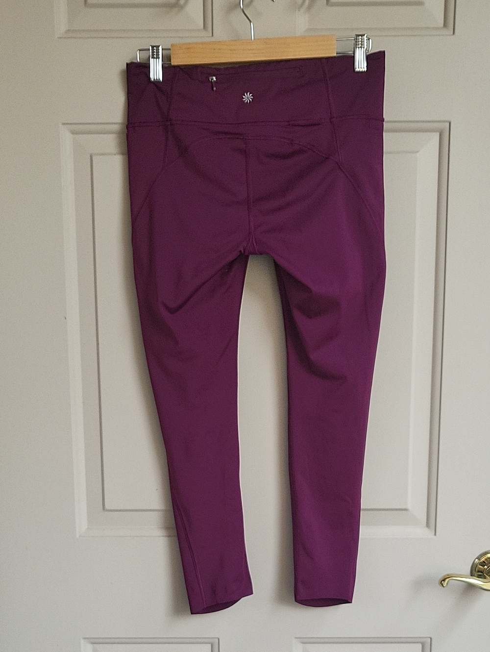 Athleta Salutation Stash Deep Plum High Rise 7/8 Leggings Small - Picture 2 of 15